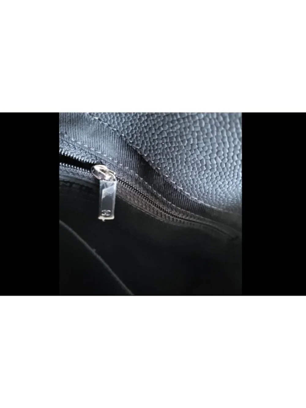 Chanel Lady Pearly Flap Shopping Tote 2013 Black Caviar Leather Silver Hardware